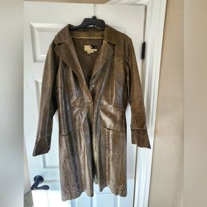 Leather trench coat vintage
